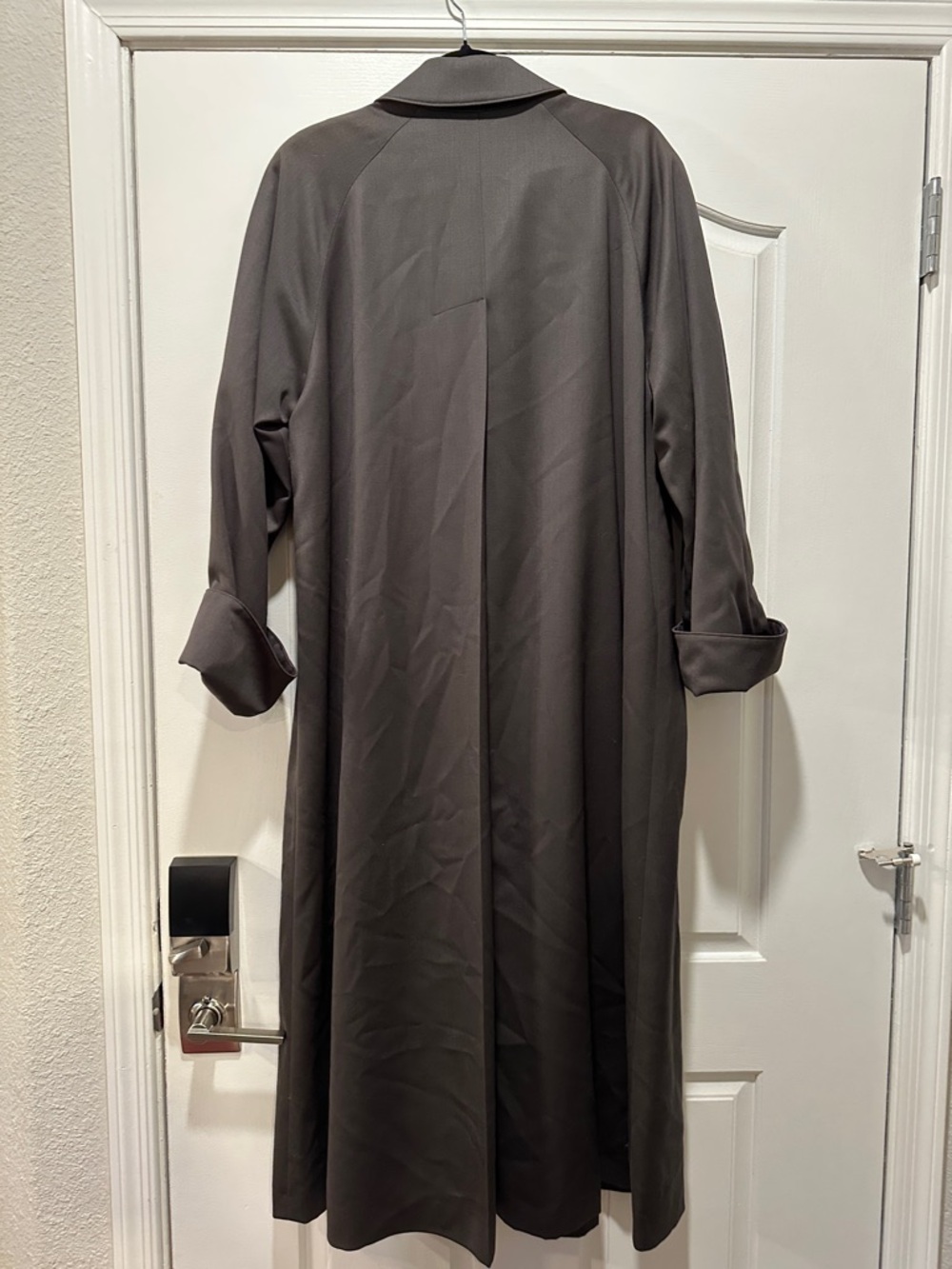 Vintage Sanyo Carol Cohen Long Trench Coat in Dark Brown size 8 - Picture 6 of 7